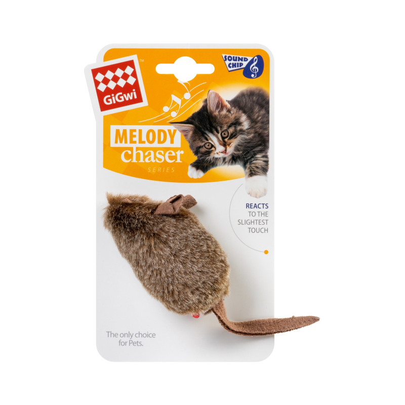 Іграшка для котів GiGwi Melody chaser Мишка з електронним чіпом 15 см (75038)