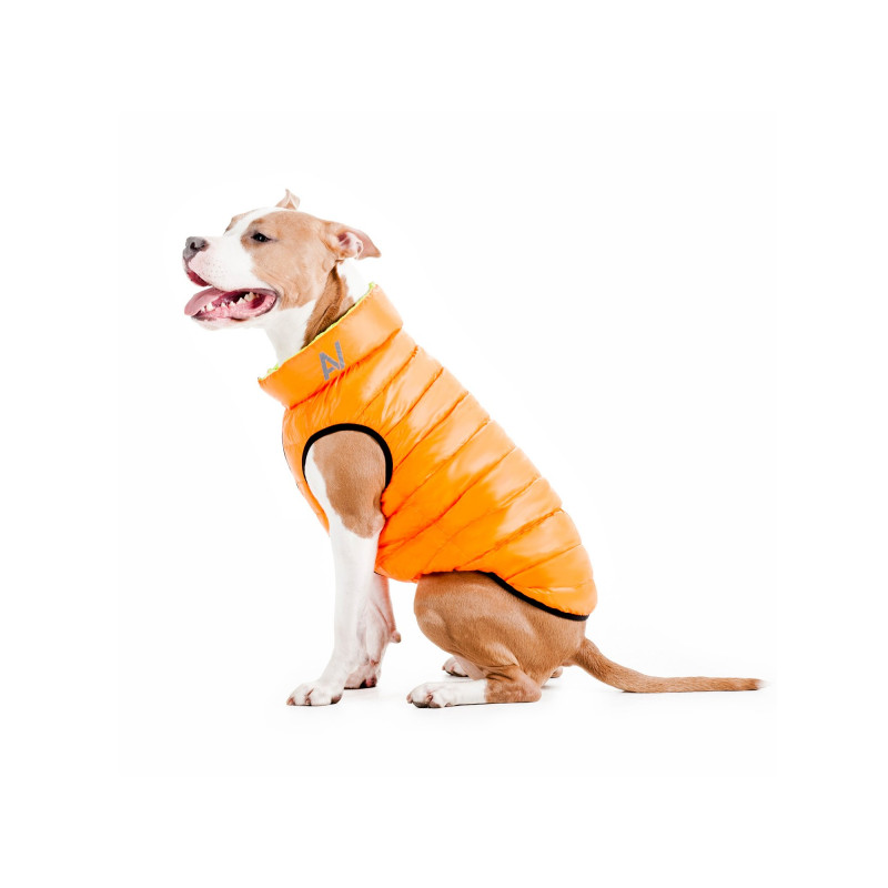 Курточка для тварин Airy Vest двостороння L 65 помаранчево-салатова (1638)