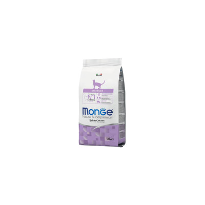 Сухий корм для кішок Monge Cat Sterilised зі смаком курки та лосося 1.5 кг (8009470011938)