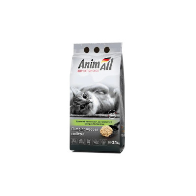 Наповнювач для туалету AnimAll Деревний грудкуватий 2.1 кг (136622)