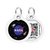 Адресник для тварин WAUDOG Smart ID з QR-паспортом "NASA", коло 30 мм (230-0147)