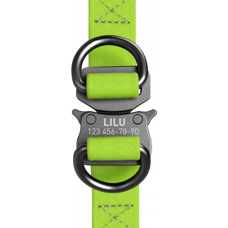 Шлея для собак WAUDOG Waterproof з QR-паспортом XS Ш 15 мм Д 30-39 см салатова (27635)