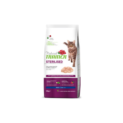 Сухий корм для кішок Trainer Natural Super Premium Adult Sterilised з індичкою 10 кг (8059149246970)