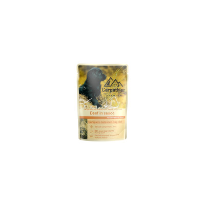 Вологий корм для собак Carpathian Pet Food у соусі з яловичиною 100 г (4820111141159)