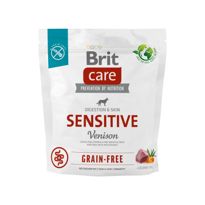 Сухий корм для собак Brit Care Dog Grain-free Sensitive з олениною 1 кг (8595602559152)