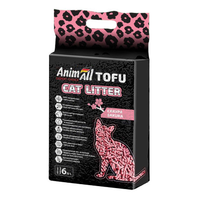 Наповнювач для туалету AnimAll Тофу Сакура 2.6 кг (6 л) (4820224500904)