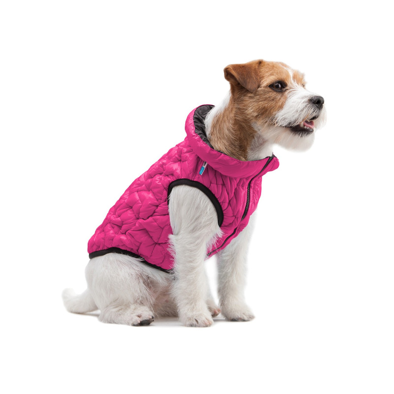 Курточка для тварин Collar AiryVest UNI двостороння S 38 рожево-чорна (2534)