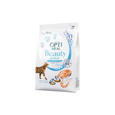 Сухий корм для кішок Optimeal Beauty Podium на основі морепродуктів 4 кг (4820215366083)