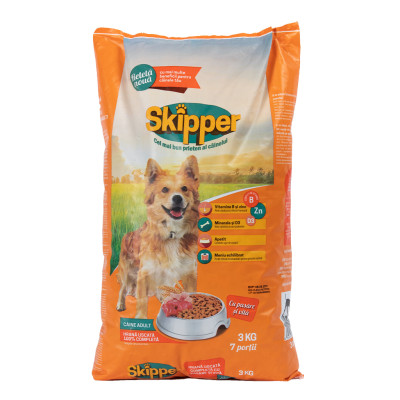 Сухий корм для собак Skipper курка і яловичина 3 кг (5948308003536)