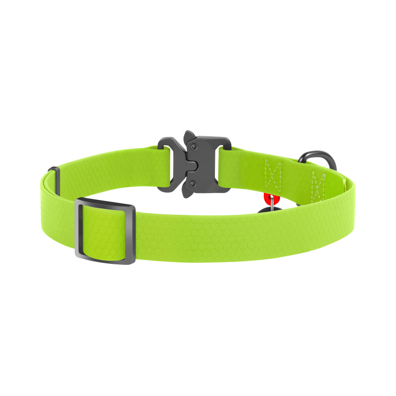 Нашийник для тварин WAUDOG Waterproof з QR паспортом XL Ш 25 мм Д 35-58 см(салатовий) (27845)