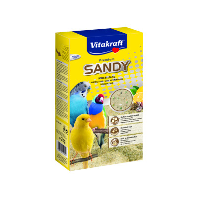 Пісок для птахів Vitakraft Sandy з мінералами вбирний 2 кг (4008239110039)