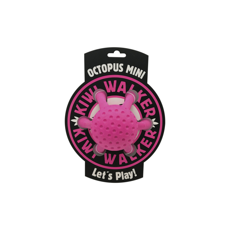 Іграшка для собак Kiwi Walker Восьминіг 13 см рожева (8596075002794)