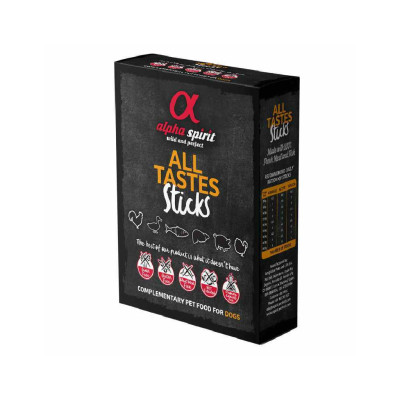 Ласощі для собак Alpha Spirit DOG Sticks ALL 6 напіввологі 6 смаків по 40 г (240 г) (8437013576949)
