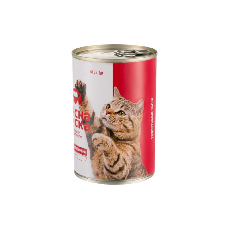 Паштет для котів М'ясна Миска з яловичиною 415 г (4820255190297)