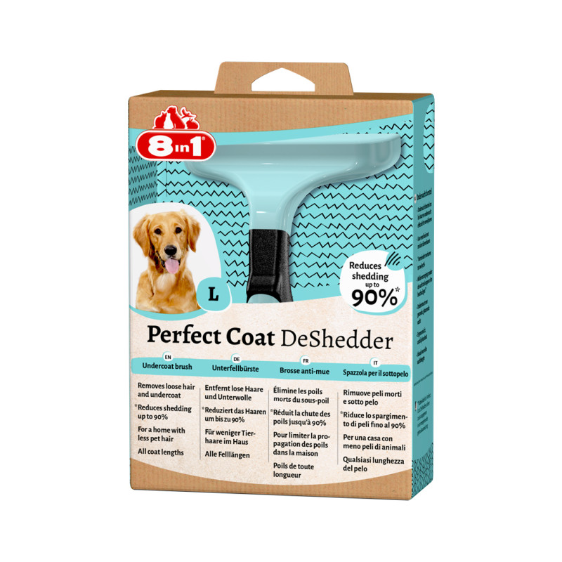 Фурмінатор для тварин 8in1 Perfect Coat для собак L 10 см блакитний (4048422149460)