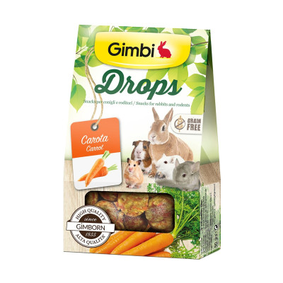 Ласощі для гризунів GimBi дропси з морквою 50 г (4002064201856)