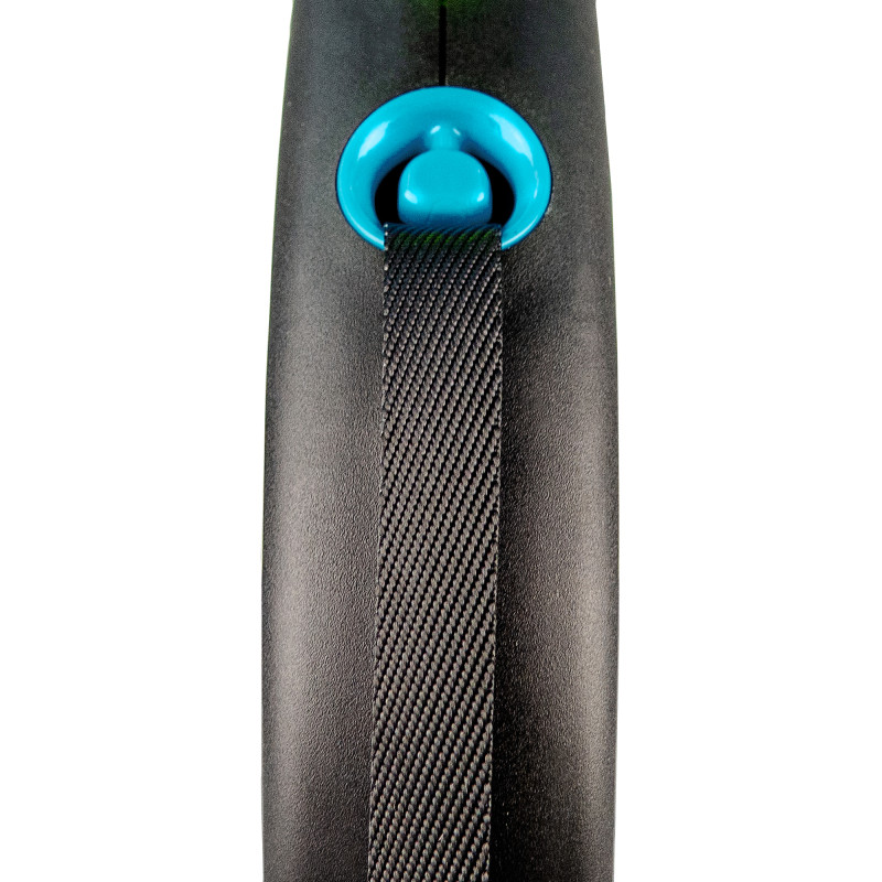 Повідок для собак Flexi Black Design М стрічка 5 м (блакитний) (4000498034033)