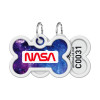 Адресник для тварин WAUDOG Smart ID з QR паспортом "NASA21", кістка 40х28 мм (0640-0148)