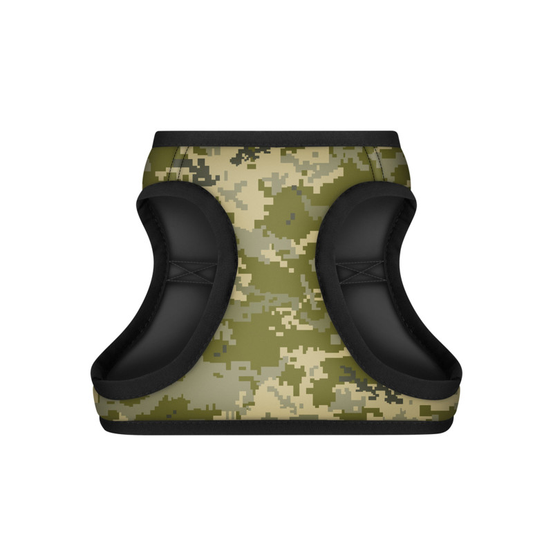Шлея для собак WAUDOG Clothes з QR паспортом "Мілітарі" S2 (228-4026)