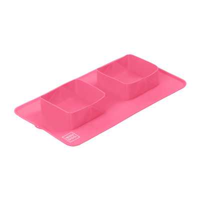 Посуд для собак WAUDOG Silicone Миска складана 385х230х50 мм рожева (50807)