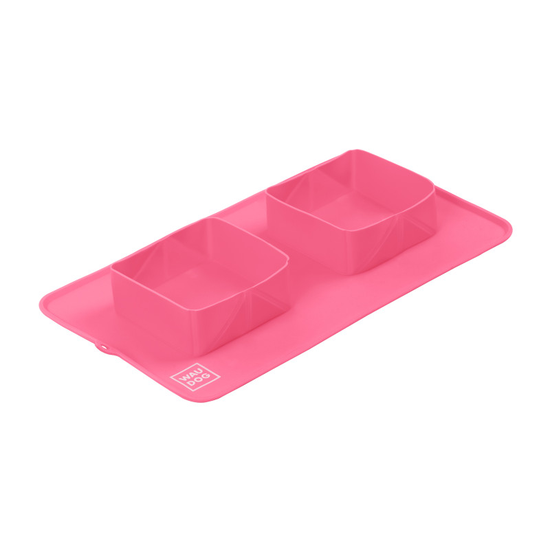 Посуд для собак WAUDOG Silicone Миска складана 385х230х50 мм рожева (50807)