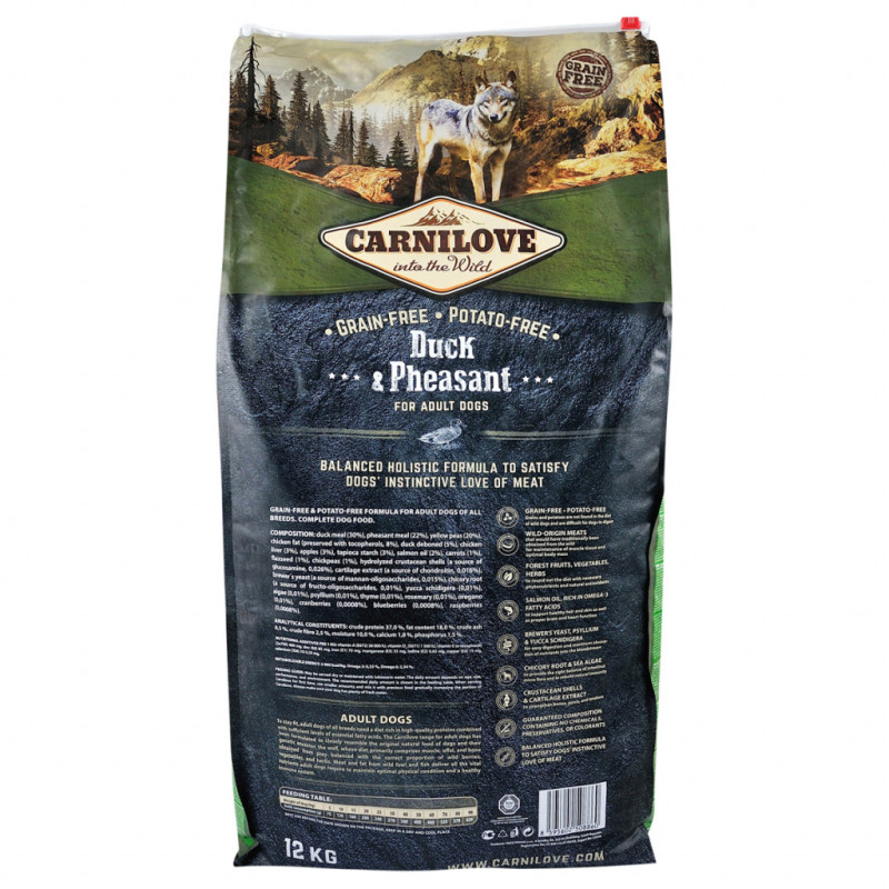 Сухий корм для собак Carnilove Adult Duck and Pheasant 12 кг (8595602508860)