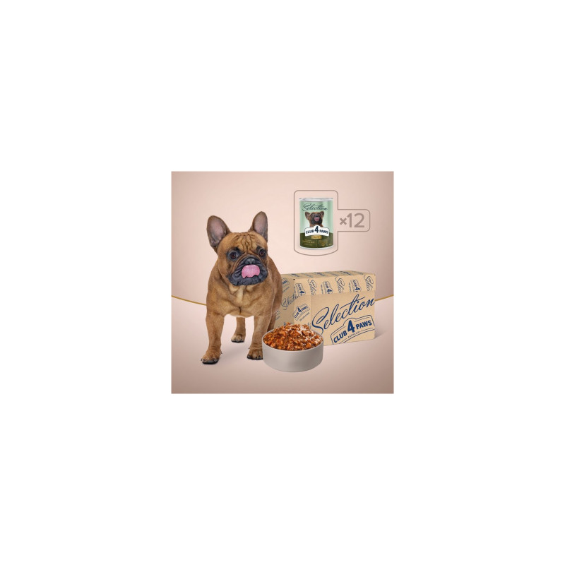 Консерви для собак Club 4 Paws Selection Паштет з куркою та яловичиною 400 г (4820215368674)