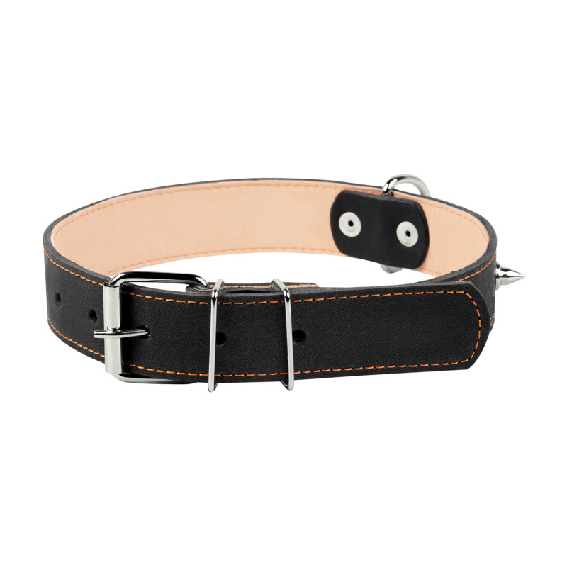 Нашийник для тварин Collar подвійний із шипами 35 мм 48-63 см (чорний) (02871)