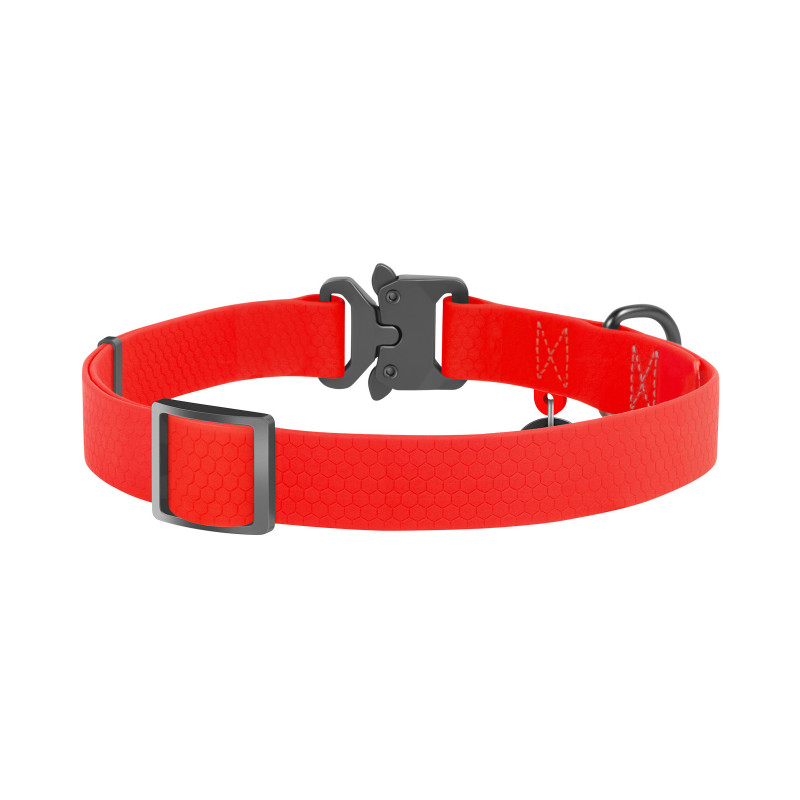 Нашийник для тварин WAUDOG Waterproof з QR паспортом L Ш 25 мм Д 31-49 см(червоний) (27863)