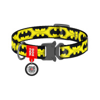 Нашийник для тварин WAUDOG Nylon "Бетмен Лого" металічна пряжка-фастекс XL (0026-2001)