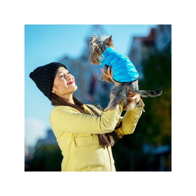 Курточка для тварин Airy Vest Lumi двостороння M 40 м'ятно-блакитна (2251)