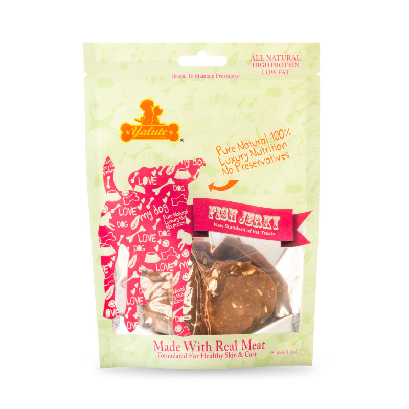 Ласощі для собак Yalute Salmon and Oats in Heart Shape 100 г (лосось та овес) (4820261920543)
