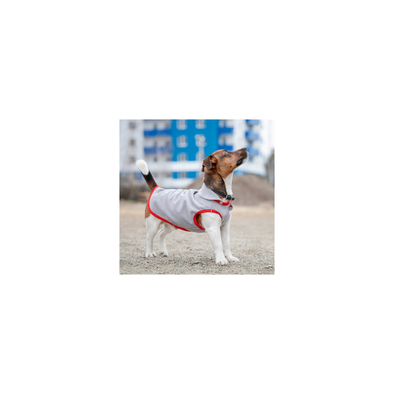 Жилет для тварин Pet Fashion FLEECY" ХS2 сіро-червоний (4823082419616)