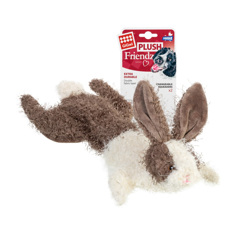 Іграшка для собак GiGwi Plush Заєць з пискавкою 47 см (75353)