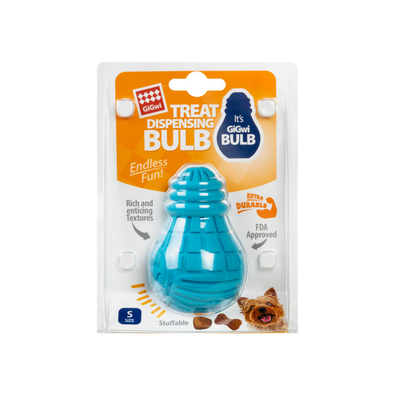 Іграшка для собак GiGwi Bulb Rubber Лампочка гумова S блакитна (2336)
