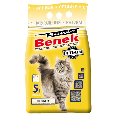 Наповнювач для туалету Super Benek Бентонітовий оптимальний натуральний 5 л (5905397012627)