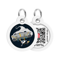 Адресник для тварин WAUDOG Smart ID з QR паспортом "Рік і Морті 1", коло 30 мм (230-0280)
