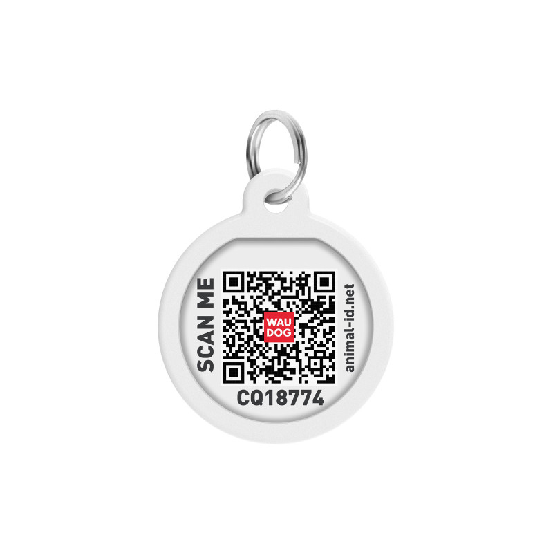 Адресник для тварин WAUDOG Smart ID з QR паспортом "NASA21", коло 25 мм (0625-0148)
