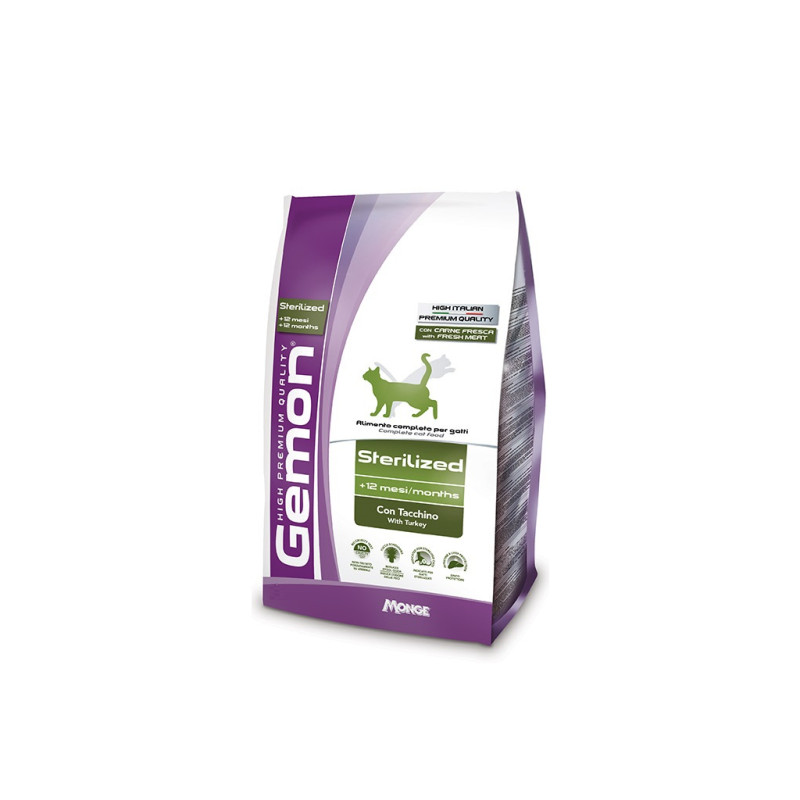 Сухий корм для кішок Gemon Cat Sterilised light stirility з індичкою 5 кг (8009470125546)
