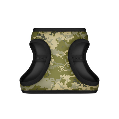 Шлея для собак WAUDOG Clothes з QR паспортом "Мілітарі" XS1 (220-4026)