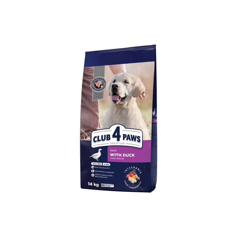 Сухий корм для собак Club 4 Paws Преміум. Для великих порід з качкою 14 кг (4820215368957)