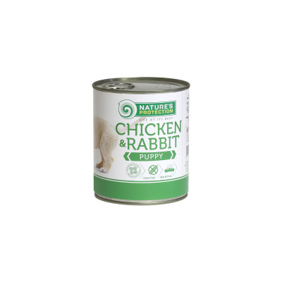 Консерви для собак Nature's Protection Puppy Chicken&Rabbit 800 г (KIK45091)