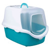 Туалет для котів Trixie Vico Easy Clean закритий із дверима (аквамарин/білий) (4011905403458)
