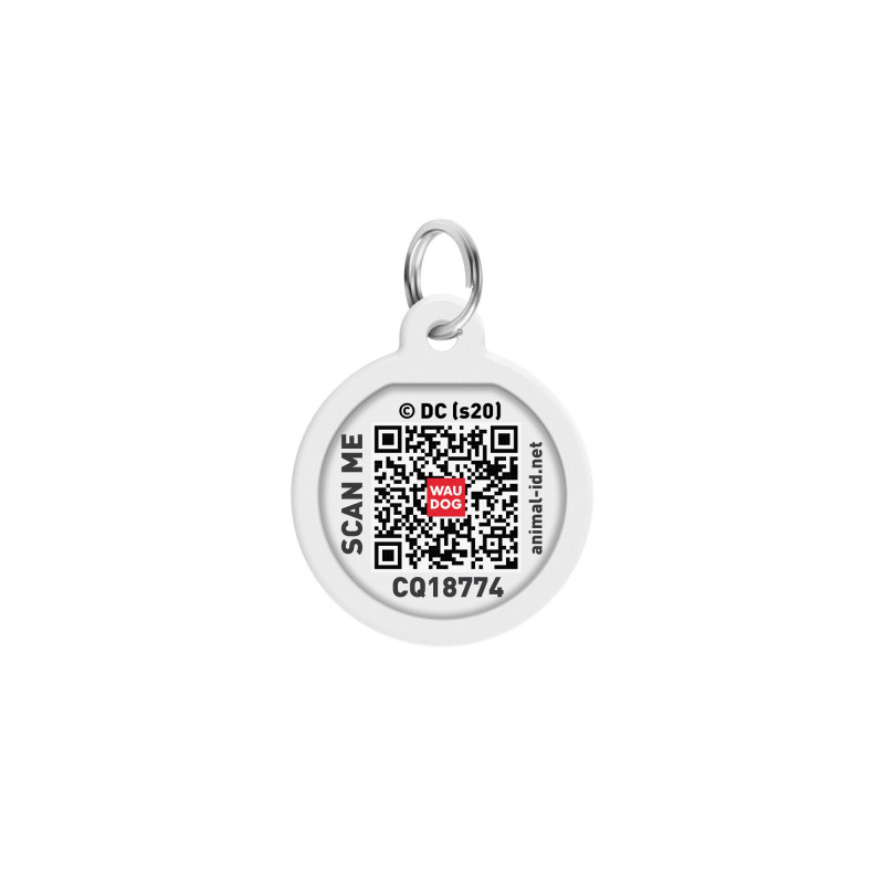 Адресник для тварин WAUDOG Smart ID з QR паспортом "Бетмен зелений", коло 30 мм (230-1002)
