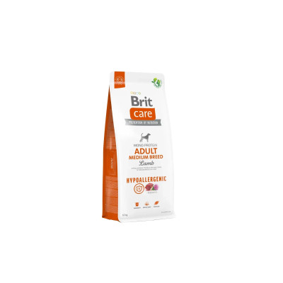 Сухий корм для собак Brit Care Dog Hypoallergenic Adult Medium Breed гіпоалергенний з ягням 12 кг (8595602559015)