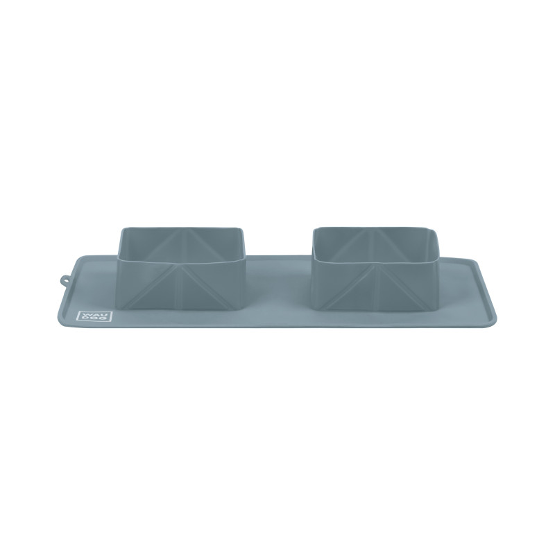 Посуд для собак WAUDOG Silicone Миска складана 385х230х50 мм сіра (508011)