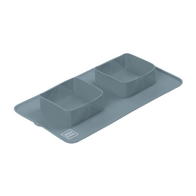 Посуд для собак WAUDOG Silicone Миска складана 385х230х50 мм сіра (508011)
