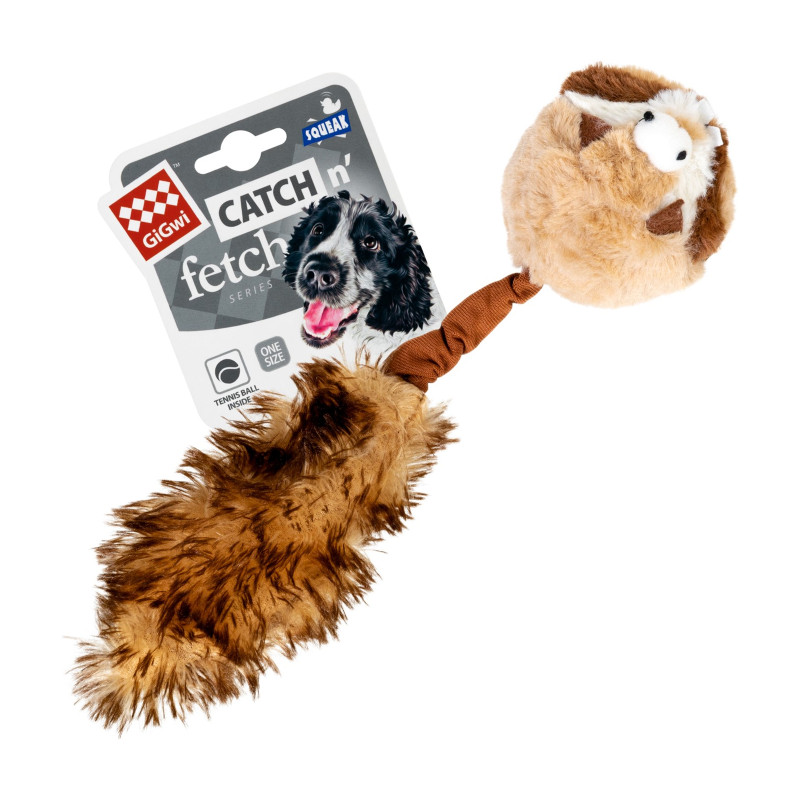 Іграшка для собак GiGwi Catch&fetch Барсук із двома пищалками 26 см (75039)