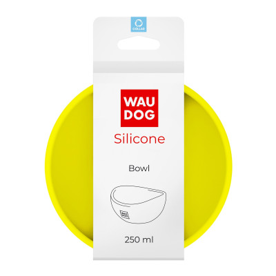 Посуд для котів WAUDOG Silicone Миска 250 мл жовта (50818)