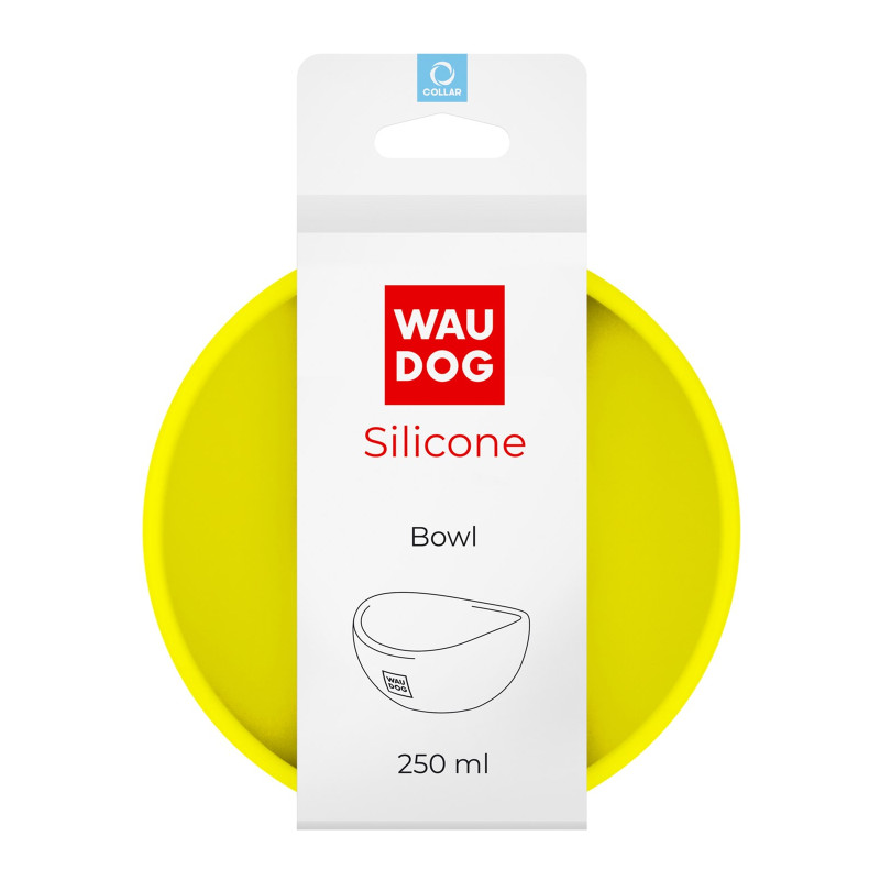 Посуд для котів WAUDOG Silicone Миска 250 мл жовта (50818)
